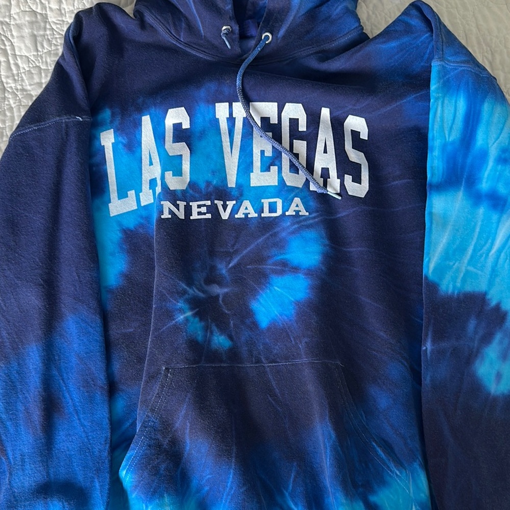 Blue Tie-Dye Men's Hoodie